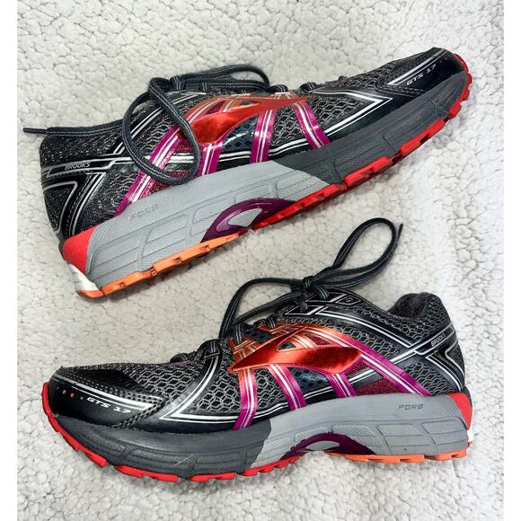 Brooks GTS 17 Running Shoe grey and pink - size 8 - L2 - Picture 4 of 10
